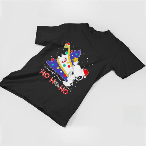 Ho Ho Ho Snoopy Woodstock Baltimore Ravens Christmas Tree Shirt