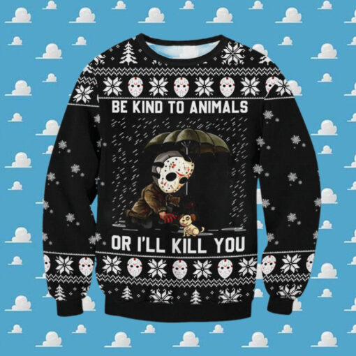 Horror Kind To Animals Ugly Sweater