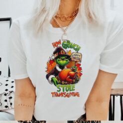 How The Grinch stole Thanksgiving Hallothanksmas shirt