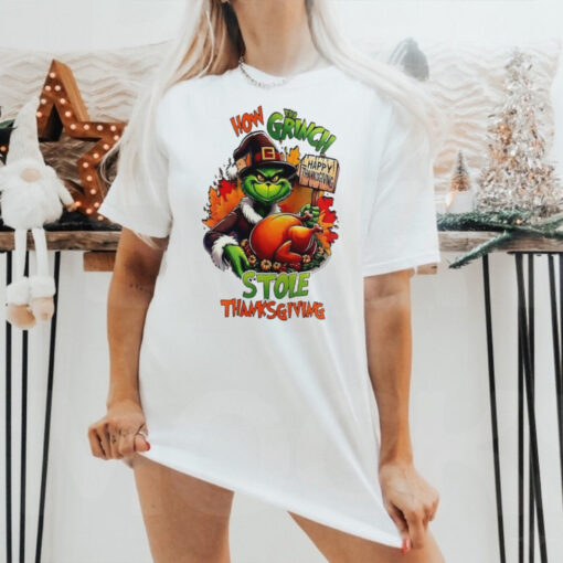 How The Grinch stole Thanksgiving Hallothanksmas shirt