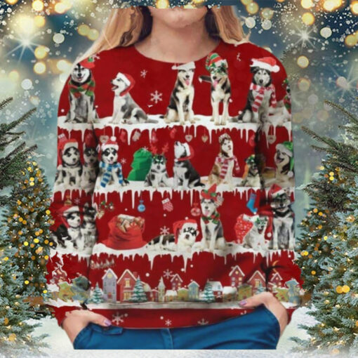 Husky Snow Christmas 3D Ugly Sweater