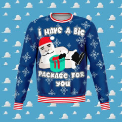 I Have A Big Package For You Christmas Ugly Sweater