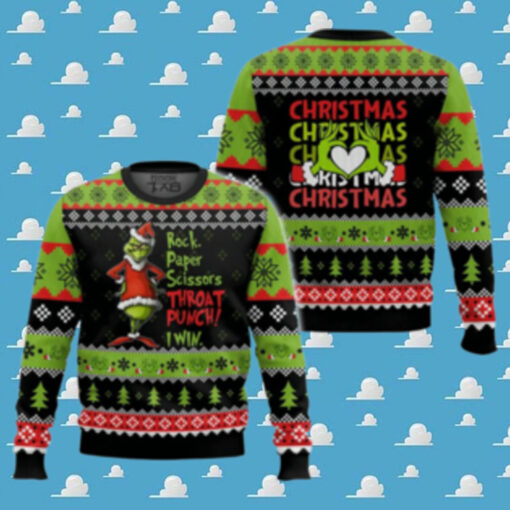 I win Grinch Christmas Ugly Sweater