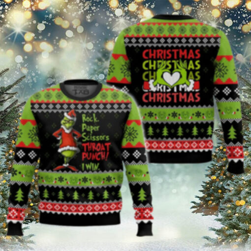 I win Grinch Christmas Ugly Sweater