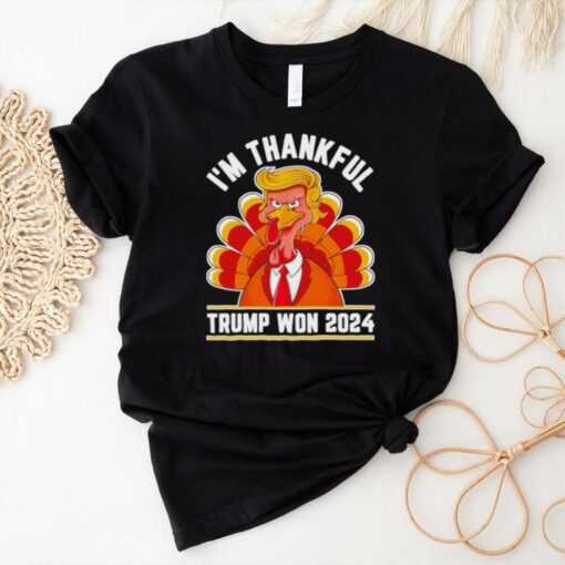 I’m thankful Trump Won 2024 cartoon shirt