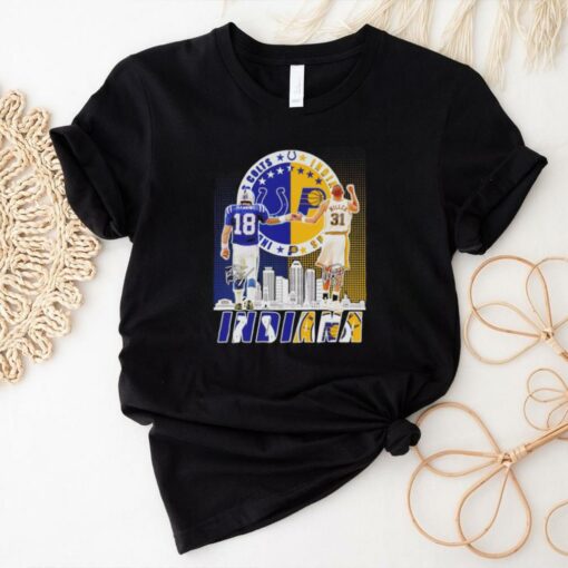 Indianapolis Colts Peyton Manning x Indiana Pacers Reggie Miller shirt