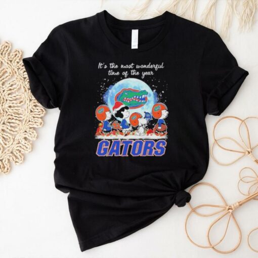 It’s The Most Wonderful Time Of The Years Peanuts Characters X Florida Gators Merry Christmas Shirt