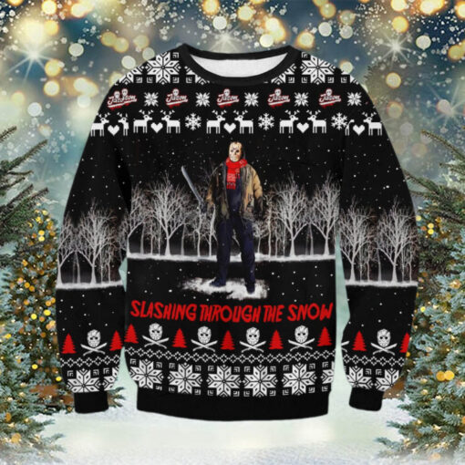 Jason Voorhees Slashing Ugly Sweater