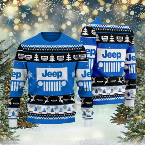 Jeep 2024 Christmas Blue Ugly Sweater