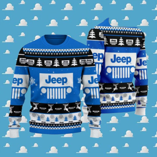 Jeep 2024 Christmas Blue Ugly Sweater