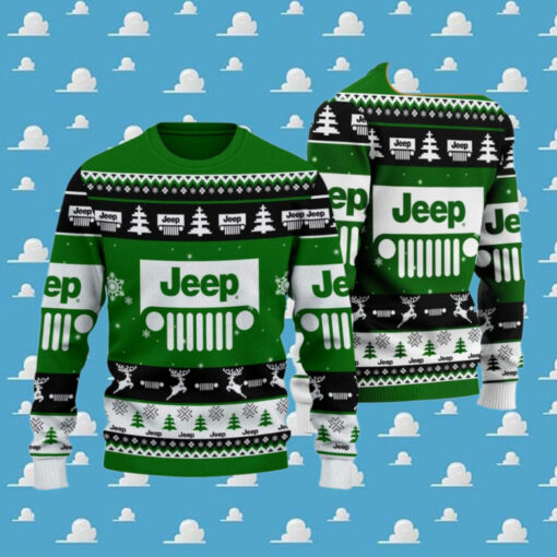 Jeep 2024 Christmas Green Ugly Sweater