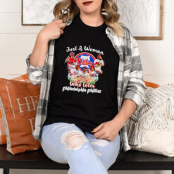 Just a woman who loves Philadelphia Phillies all team signatures shirt