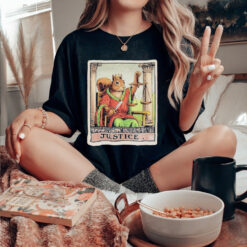 Justice Tarot Card Justice For Squirrel Tarot Card T Shirt