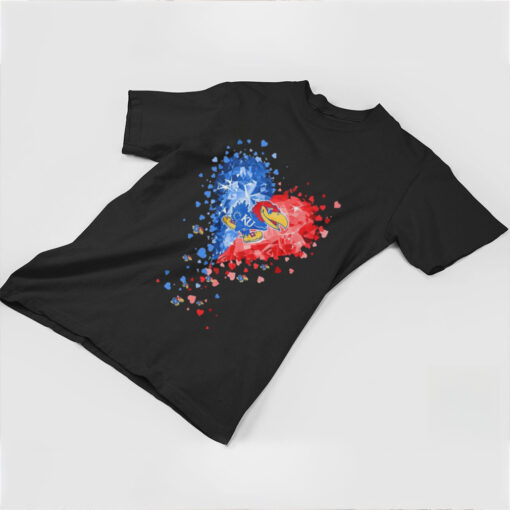 Kansas Jayhawks basketball Crystal Heart Shirt