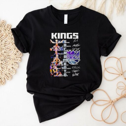 Kings Sacramento Domantas Sabonis De’aaron Fox Colby Jones signatures shirt