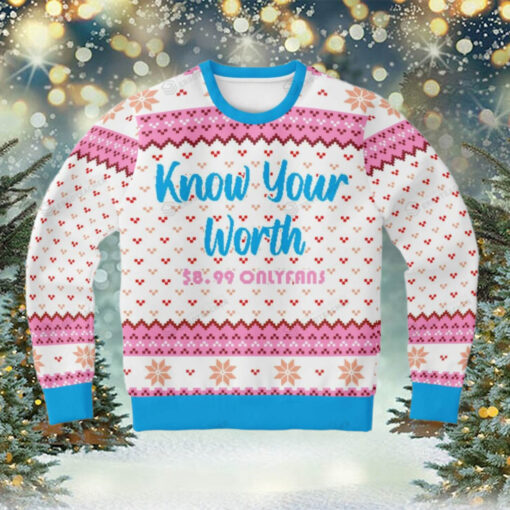 Know Your Worth Ugly Christmas Sweater – Ugly Christmas Sweater Ideas – Jumper – For Men And Women