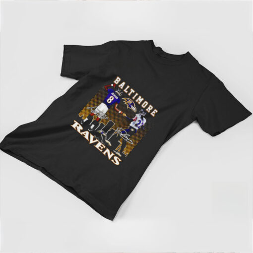 Lamar Jackson and Derrick Henry Baltimore Ravens high five shirt