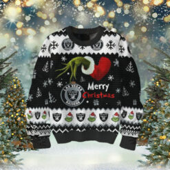 Las Vegas Raiders x Grinch Merry Christmas Ugly Sweater