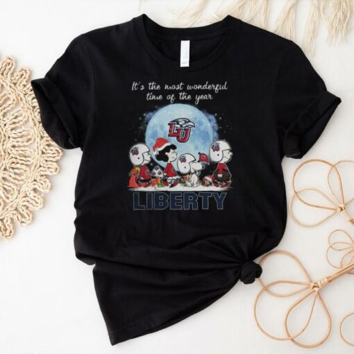 Liberty Flames It The Most Wonderful Time Of The Year Peanut Characters Christmas Shirt