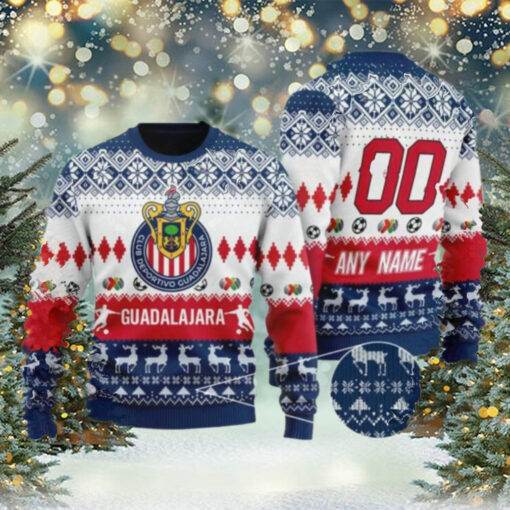 Liga MX CD Guadalajara 2024 Customized Ugly Christmas Sweater