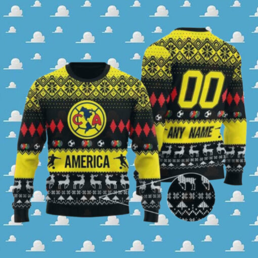 Liga MX Club America 2024 Customized Ugly Christmas Sweater