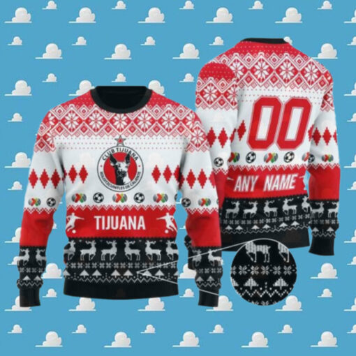 Liga MX Club Tijuana 2024 Customized Ugly Christmas Sweater