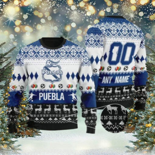 Liga MX Puebla FC 2024 Customized Ugly Christmas Sweater