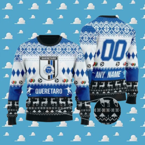 Liga MX Queretaro FC 2024 Customized Ugly Christmas Sweater