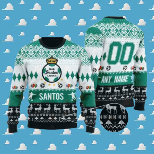 Liga MX Santos Laguna 2024 Customized Ugly Christmas Sweater