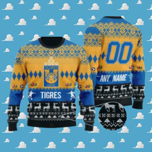 Liga MX Tigres UANL 2024 Customized Ugly Christmas Sweater