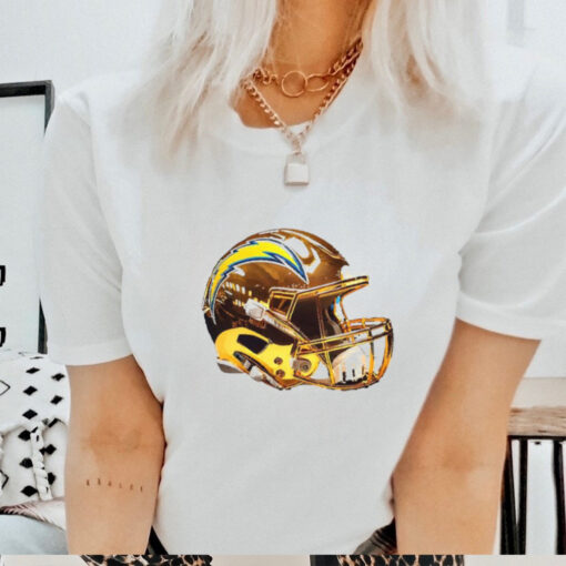 Los Angeles Chargers Golden Chrome helmet shirt