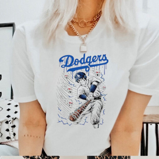 Los Angeles Dodger Bleeding Blue skeleton shirt