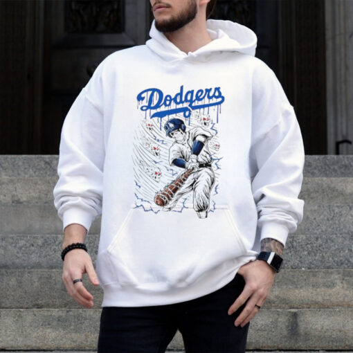 Los Angeles Dodger Bleeding Blue skeleton shirt