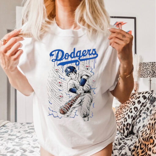 Los Angeles Dodger Bleeding Blue skeleton shirt