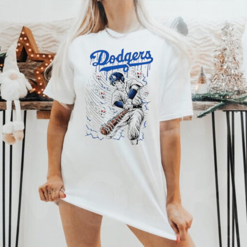 Los Angeles Dodger Bleeding Blue skeleton shirt