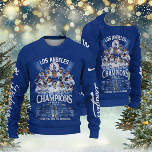 Los Angeles Dodgers 2024 World Champions Ugly Sweater