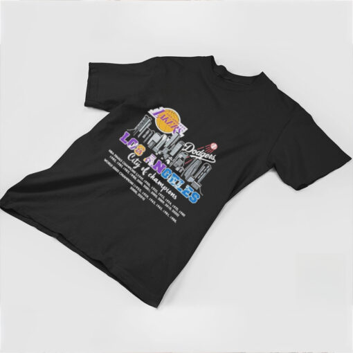 Los Angeles Dodgers Los Angeles Lakers LA City Of Champions 2024 T Shirt