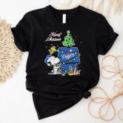 Los Angeles Dodgers Merry Christmas With Snoopy Baby T Shirt