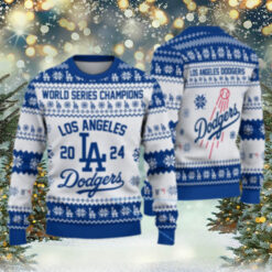 Los Angeles Dodgers World Series 2024 Champions Christmas Ugly Sweater