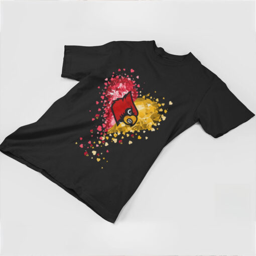 Louisville Cardinals Crystal Heart Shirt