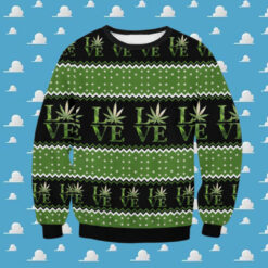 Love Marijuana Ugly Christmas sweater