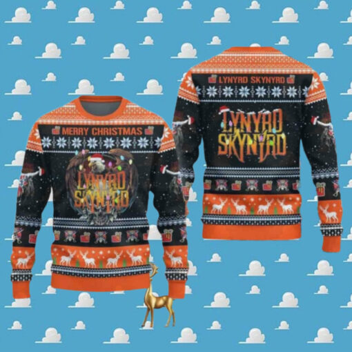 Lynyrd Skynyrd Merry Christmas Chirstmas Gifts 2024 For Family And Friends Ugly Sweater