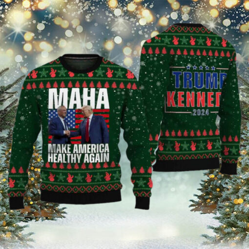 MAHA Trump Kennedy 2024 Trump Ugly Christmas Sweater