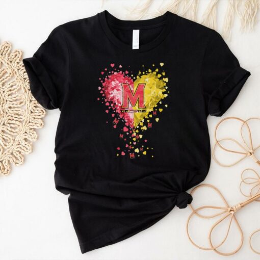 Maryland Terrapins Crystal Heart Shirt