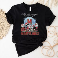 Maryland Terrapins It The Most Wonderful Time Of The Year Peanut Characters Christmas Shirt