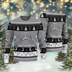 Mercedes Benz 2024 Christmas Gray Ugly Sweater