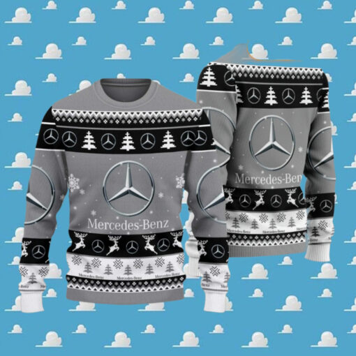 Mercedes Benz 2024 Christmas Gray Ugly Sweater