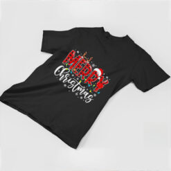 Merry Christmas Buffalo Plaid Red Santa Family Shirt