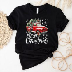 Merry Christmas Red Truck Christmas Tree shirt