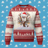 Cool Santa Ugly Christmas Sweater Yo Ho Ho Skull Beard Sunglass